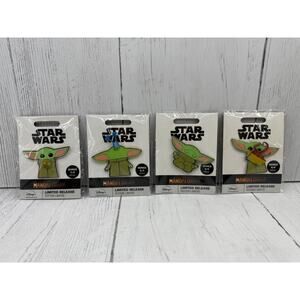Disney Star Wars Mandalorian The Child Grogu Limited Release Pins Set of 4 NEW